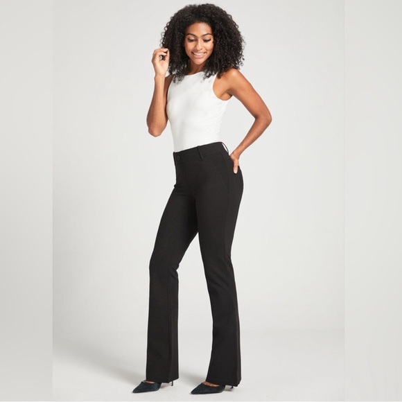 Betabrand Two-Pocket Dress Pant Yoga Pant Bootcut‎ size Large Petite - Picture 1 of 8